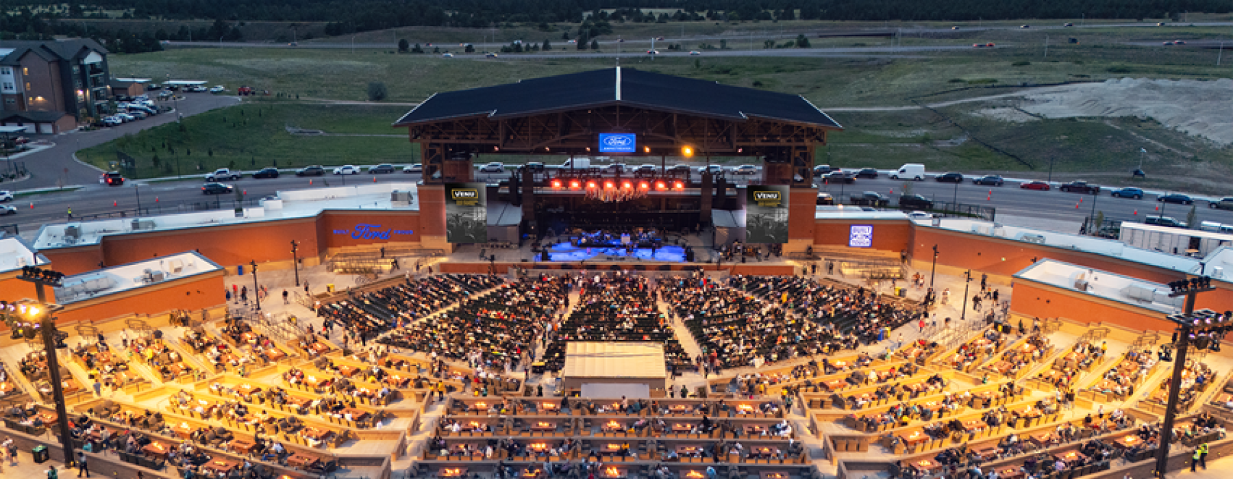 Ford Amphitheater located next to Polaris Junction Apartments
